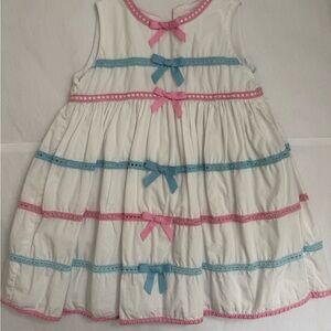 Dondolo Pink and Blue Crochet Dress